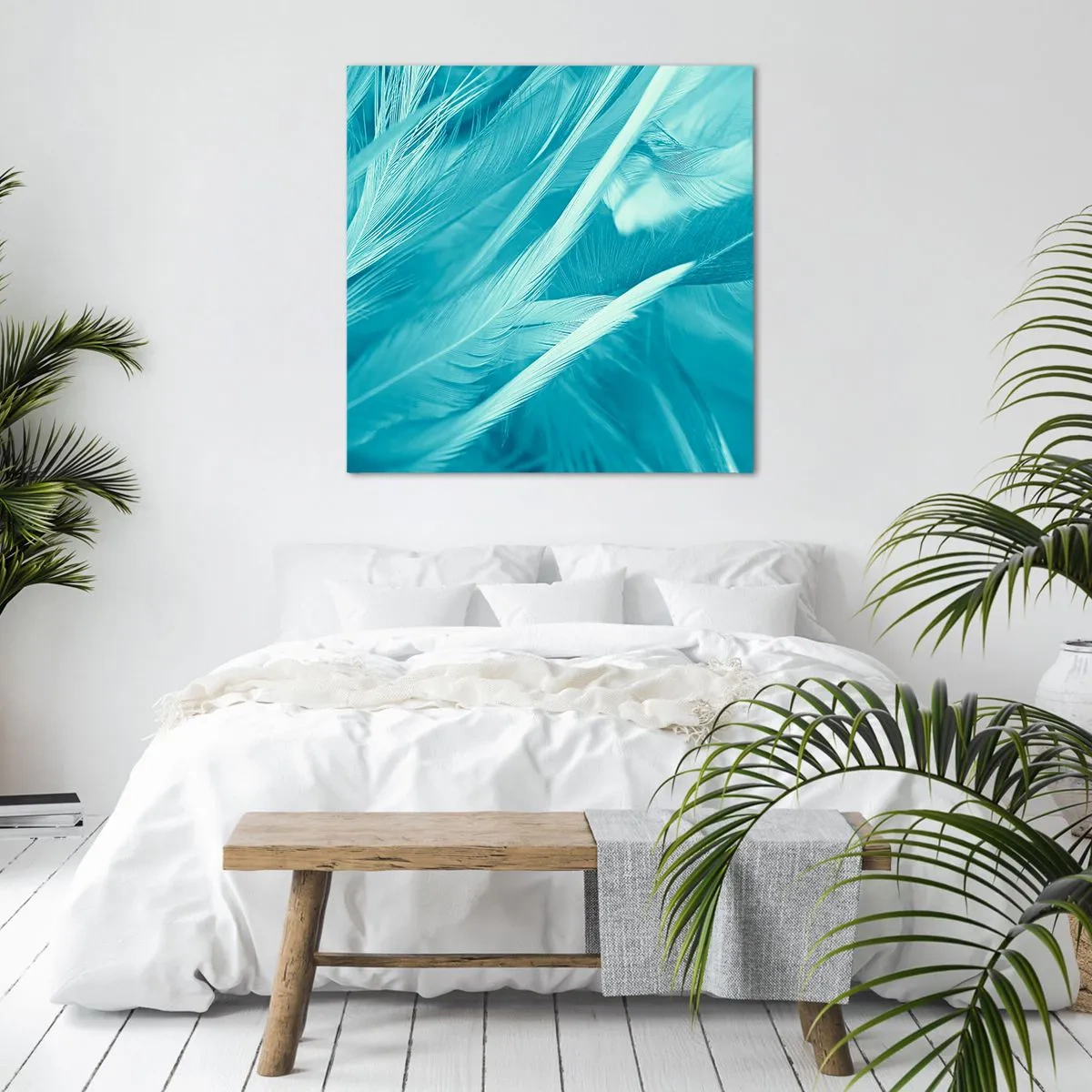 Schilderen op canvas - Verdrinken in pluisjes - 70x70 cm