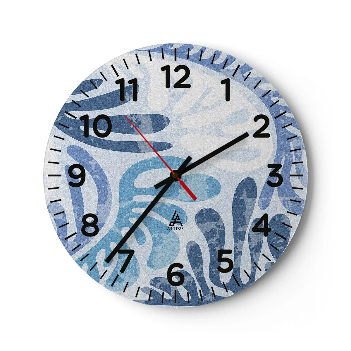 Wandklok - Klok - Blauwe varens - 30x30 cm