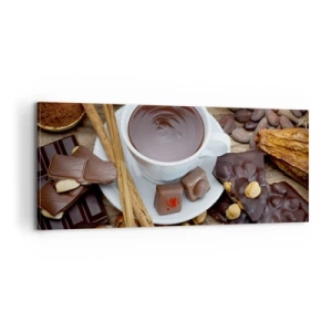 Schilderen op canvas - Uit een sprookjesachtige chocoladefabriek - 100x40 cm