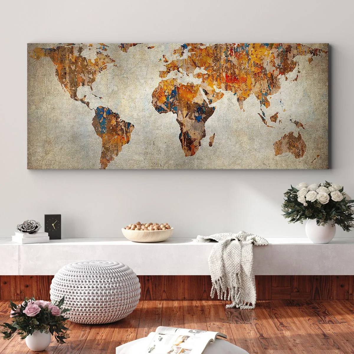 Schilderen op canvas - Een hele grote wereld - 100x40 cm
