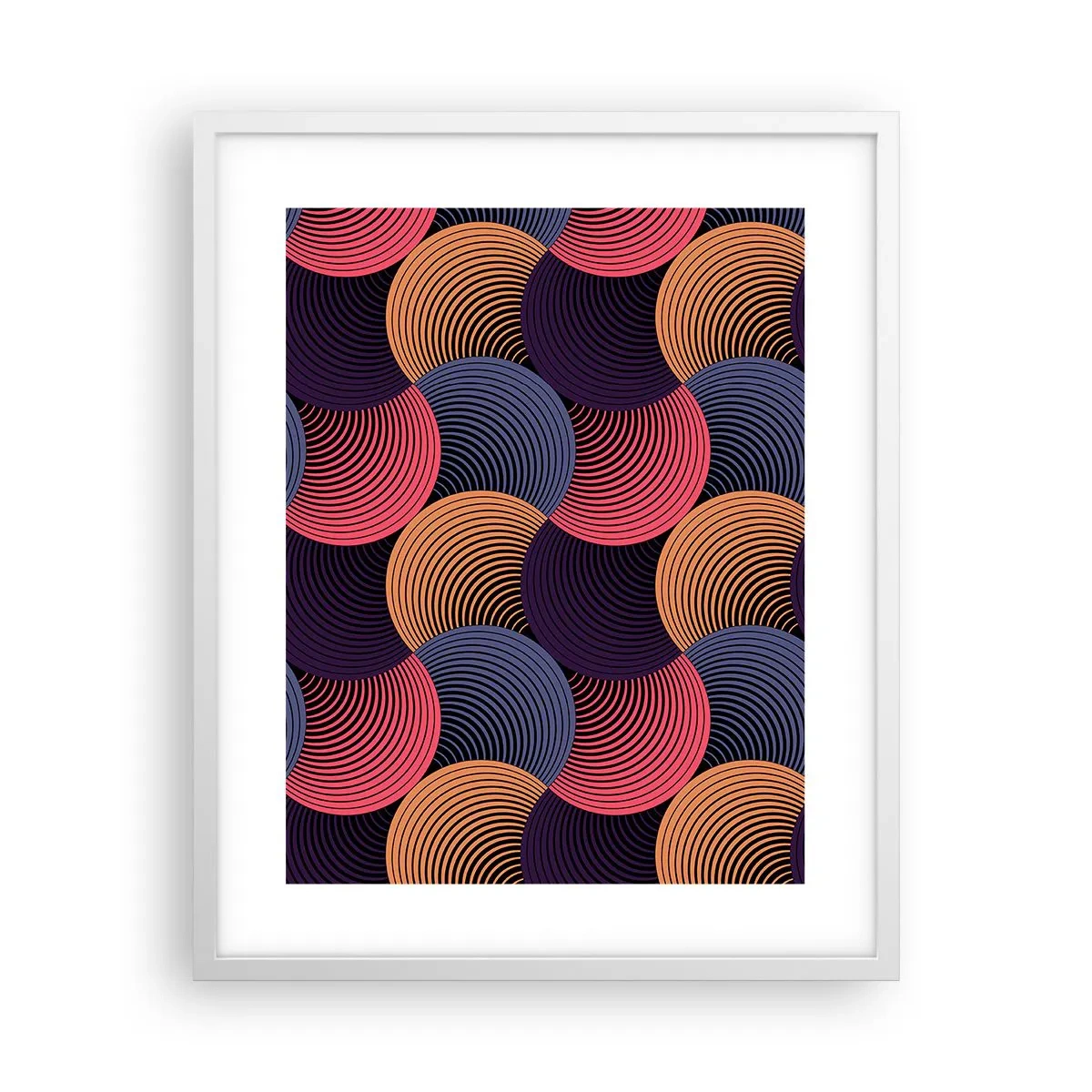 Poster in een witte lijst - In een cirkelvormig ritme - 40x50 cm