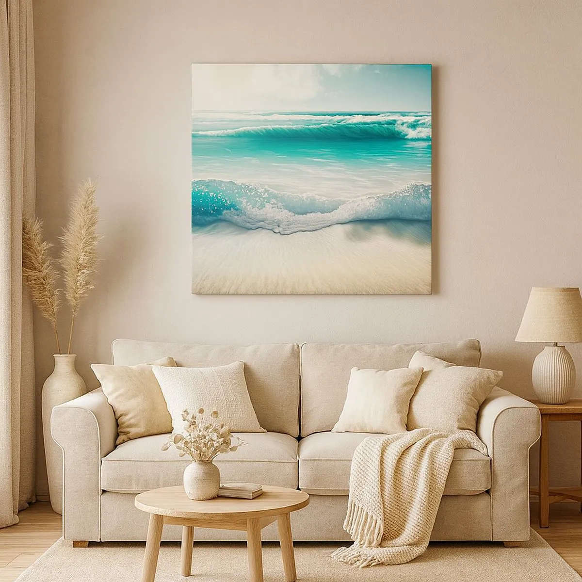 Schilderen op canvas - De vrede van de oceaan - 30x30 cm