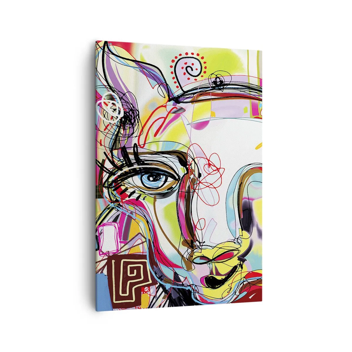 Schilderen op canvas - De rijkdom van het middelbare schooldiploma van de kat - 70x100 cm