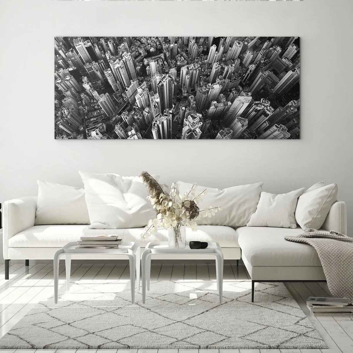 Schilderen op glas - Nog steeds hoger en hoger - 100x40 cm