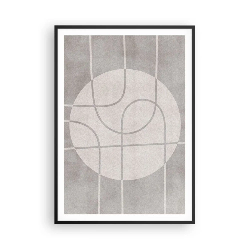 Poster in een zwarte lijst - Rond en rechtdoor - 70x100 cm