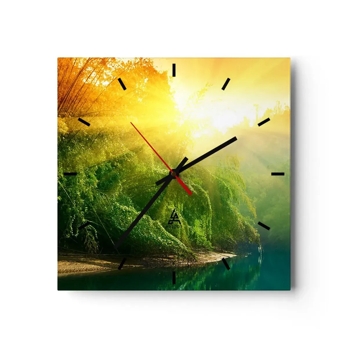 Wandklok - Klok - Verdrinken in de zon en schaduw - 40x40 cm