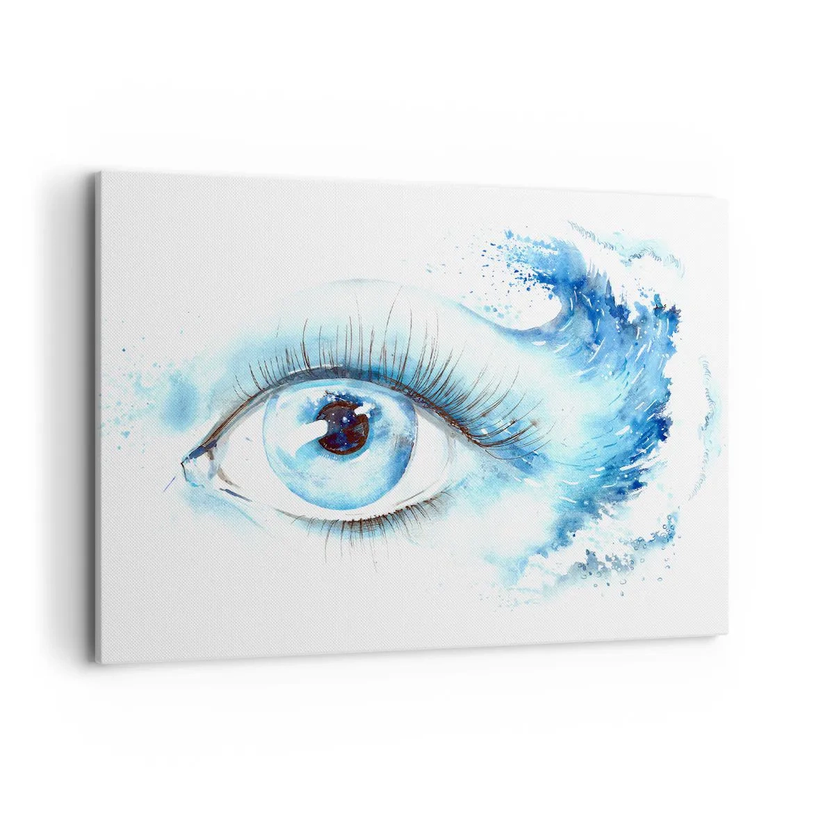 Schilderen op canvas - Dompel jezelf onder in het blauw van de blik - 100x70 cm