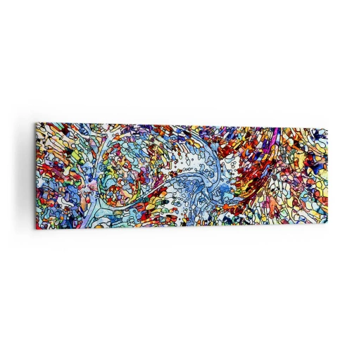 Schilderen op canvas - Glas in lood druppel - 160x50 cm