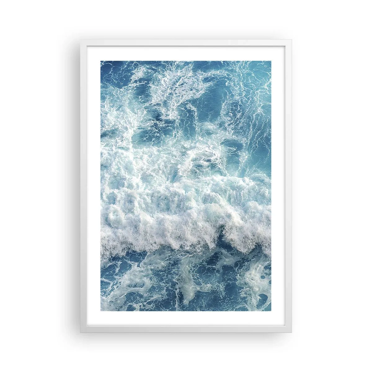 Poster in een witte lijst - Vrolijk en springend - 50x70 cm