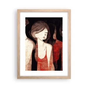 Een poster in een licht eiken lijst - Madonna's van duisternis - 30x40 cm