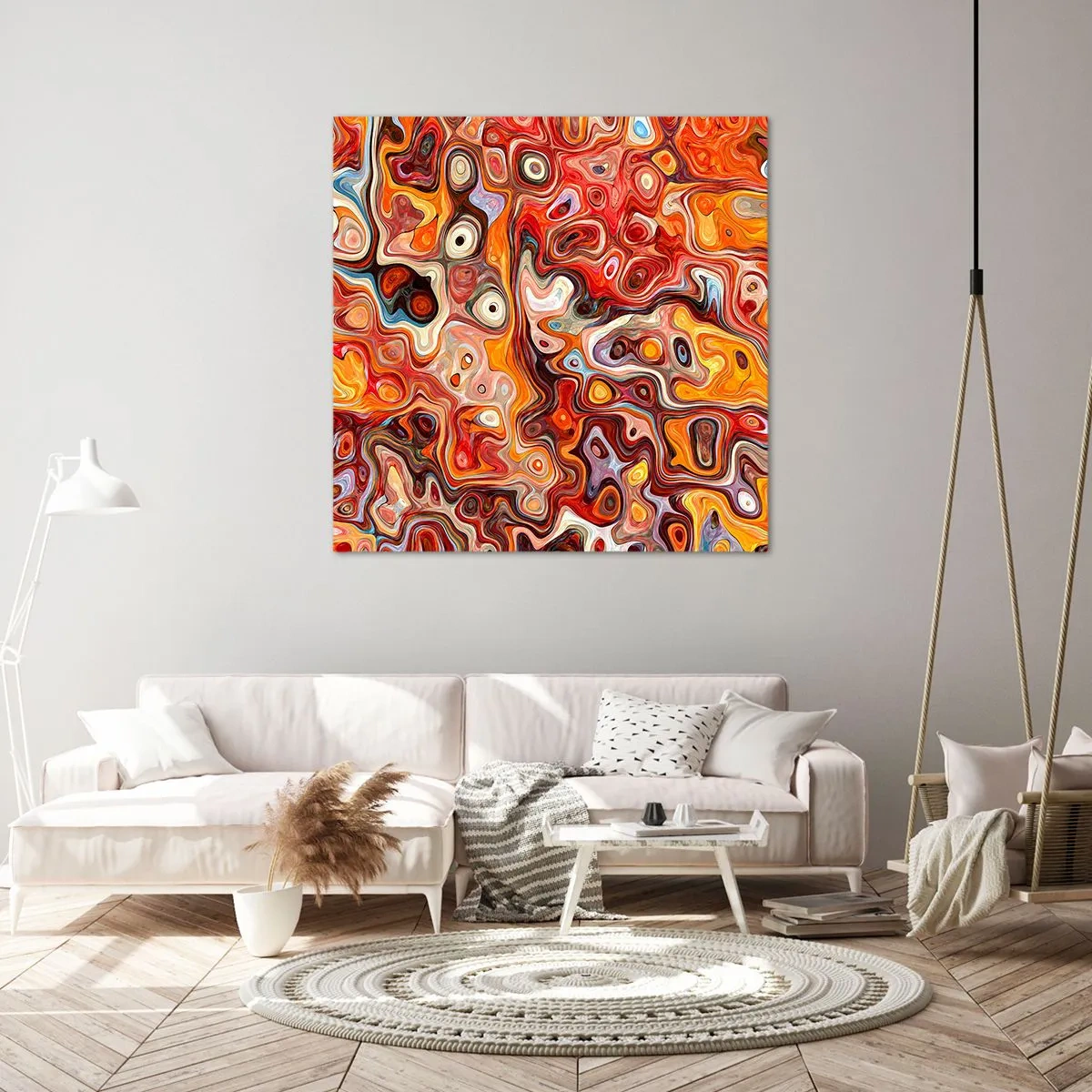 Schilderen op canvas - Als de noten gesmolten zijn in honing - 60x60 cm