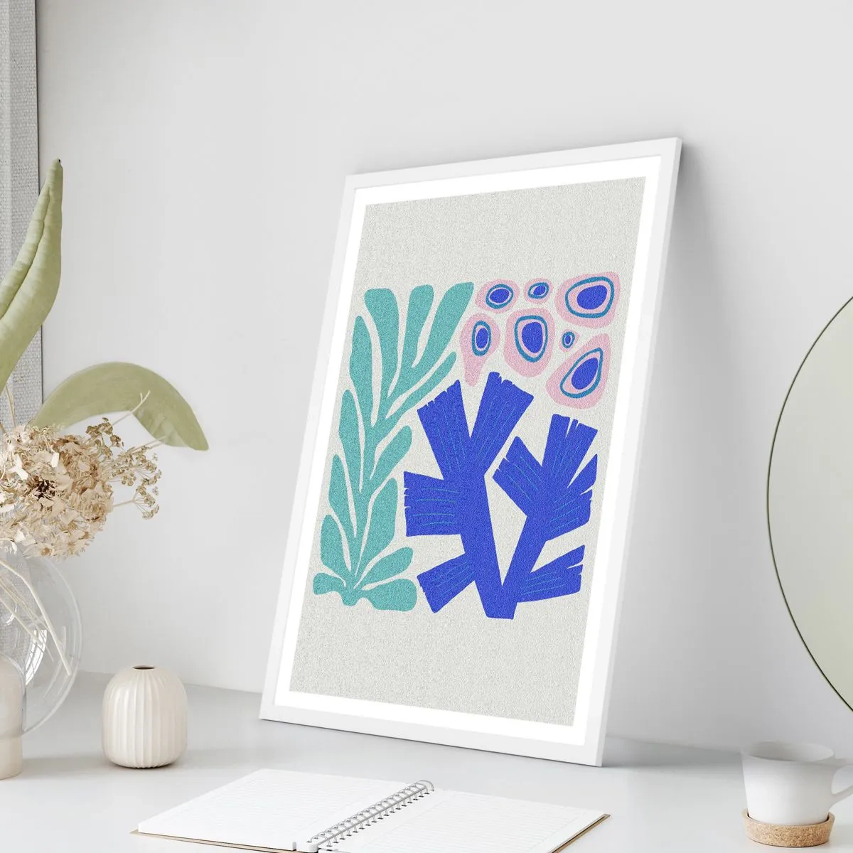 Poster in een witte lijst - Onderwater tuin - 70x100 cm