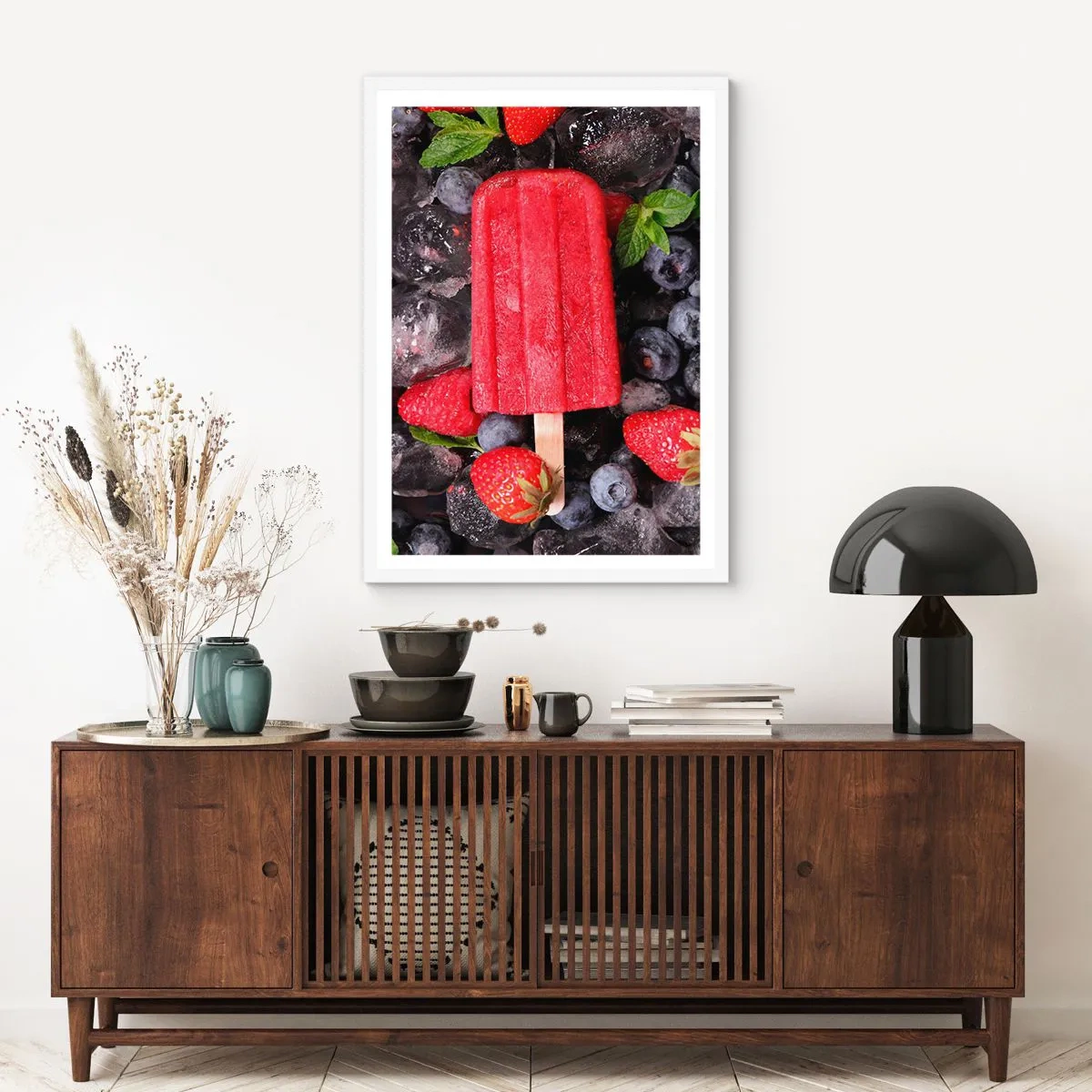 Poster in een witte lijst - De smaak van hete zomer - 70x100 cm