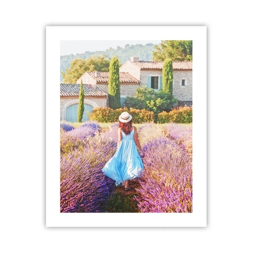 Poster - Lavendel meisje - 40x50 cm