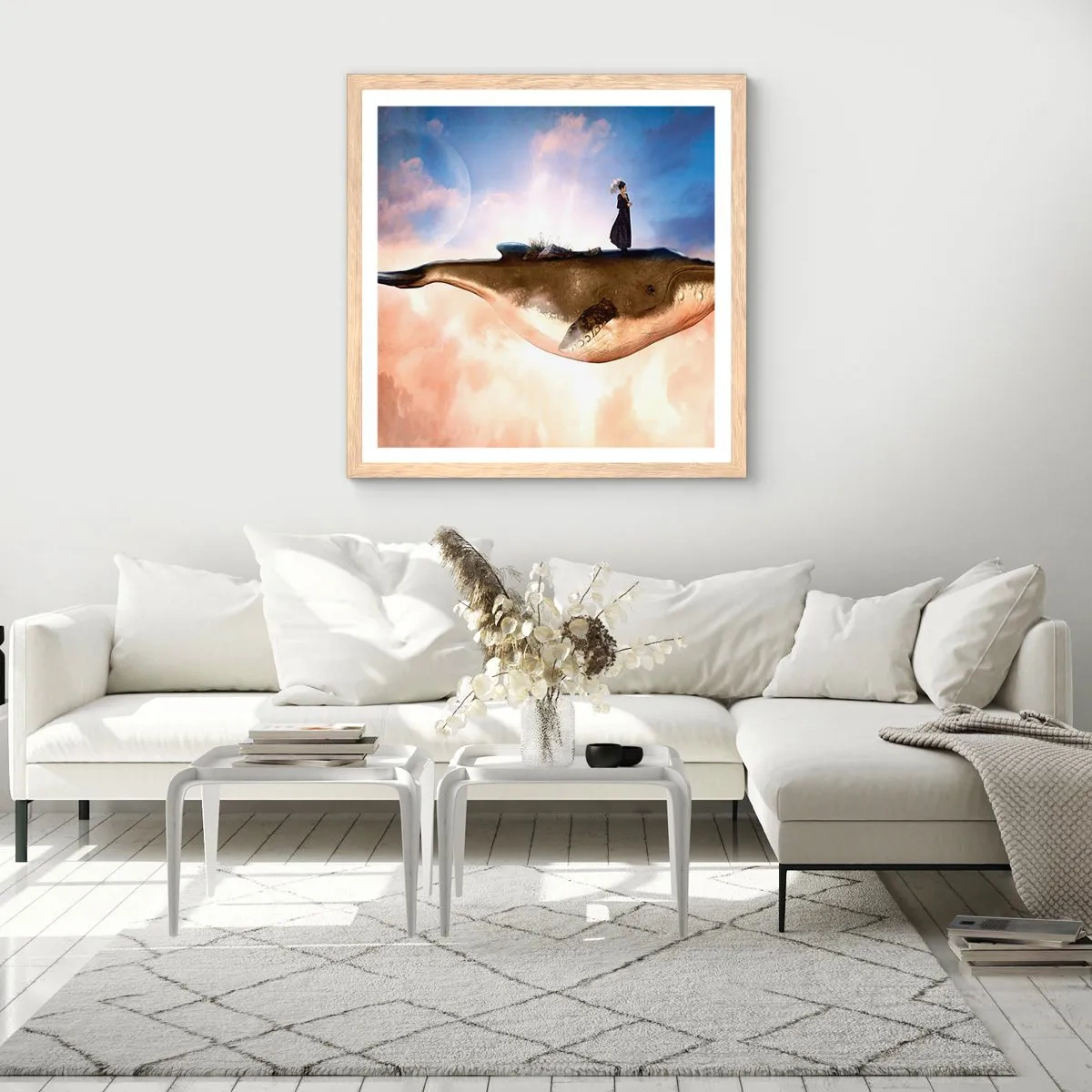 Een poster in een licht eiken lijst - Een echte reis - 30x30 cm