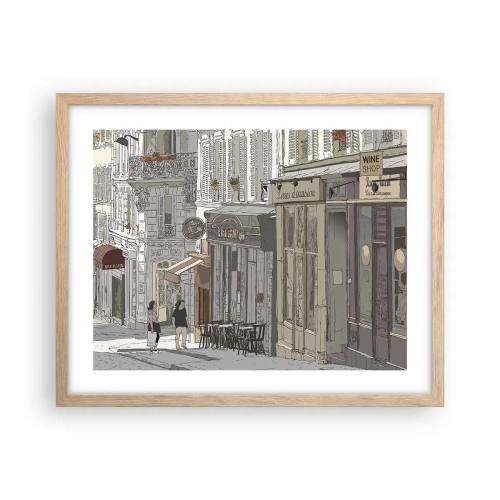 Een poster in een licht eiken lijst - Stadsvreugde - 50x40 cm