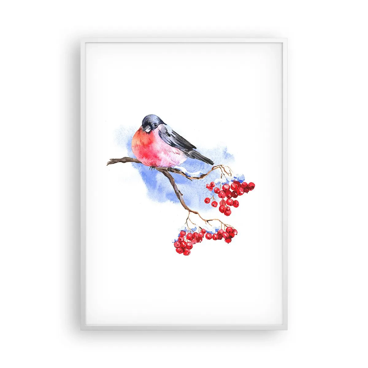 Poster in een witte lijst - Winter in kleur - 70x100 cm