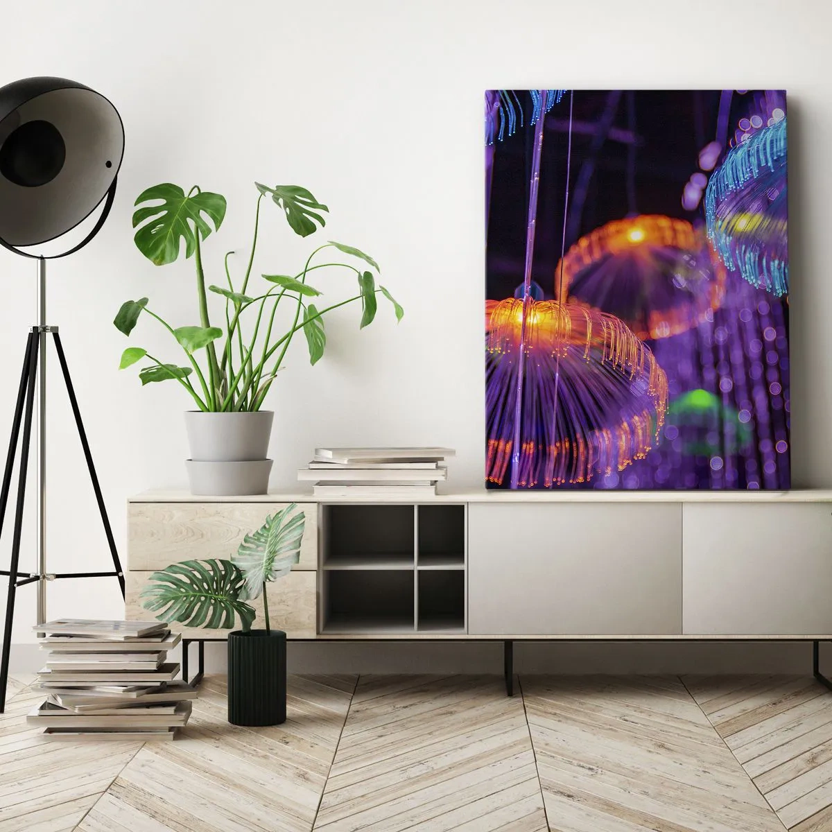 Schilderen op canvas - Lichte fontein - 50x70 cm