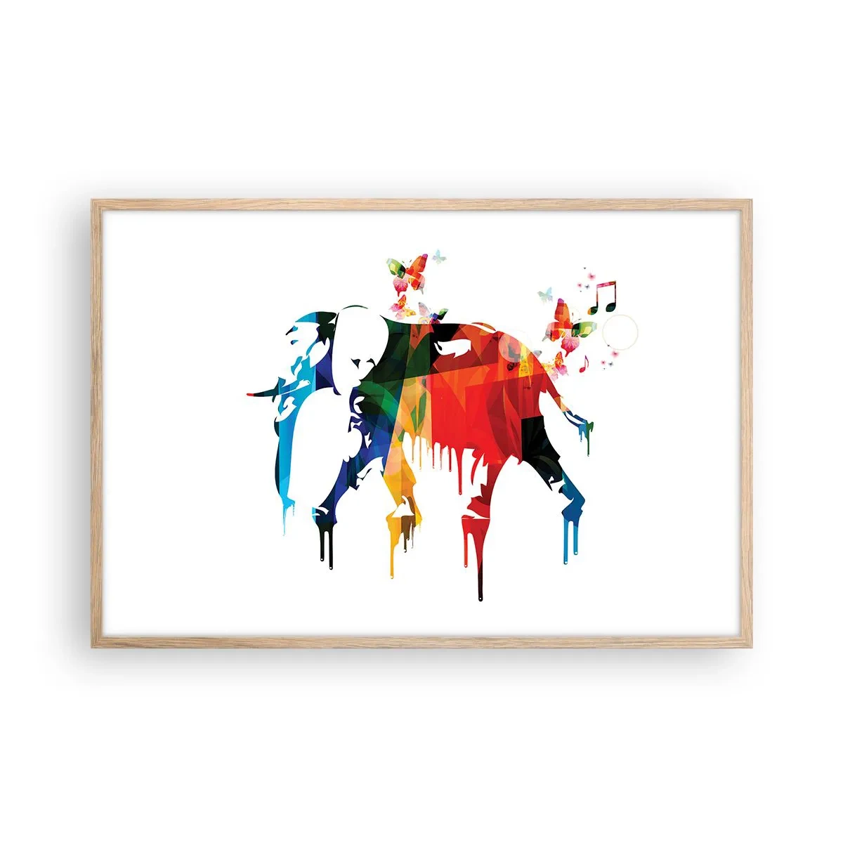 Een poster in een licht eiken lijst - Iedereen kan dansen - 91x61 cm