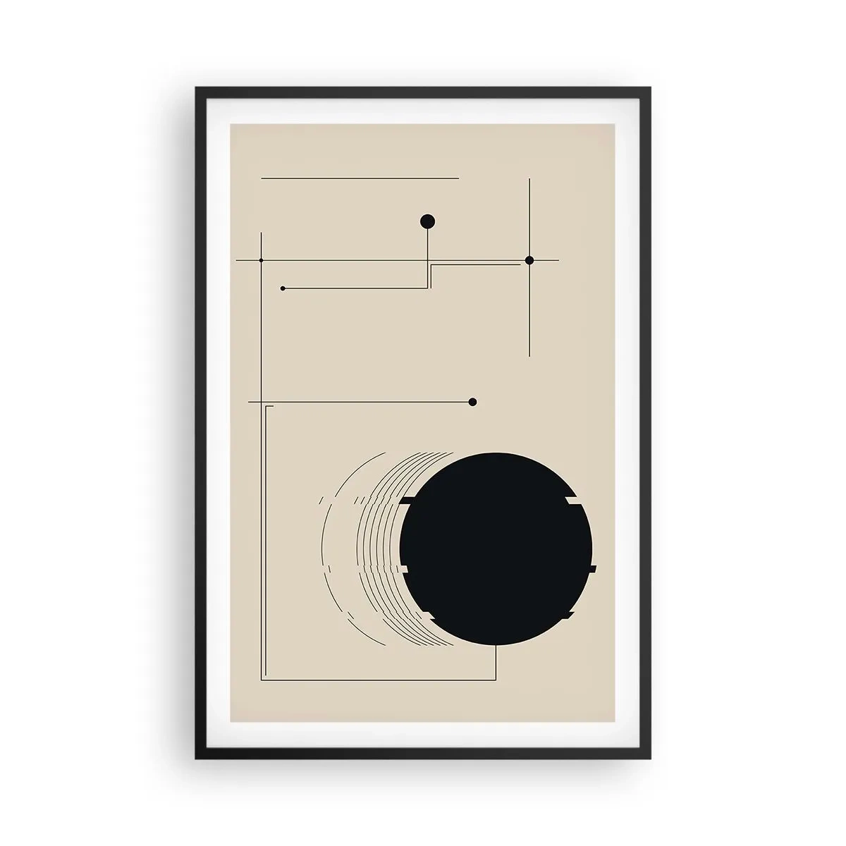 Poster in een zwarte lijst - Een flexibele en dynamische compositie - 61x91 cm