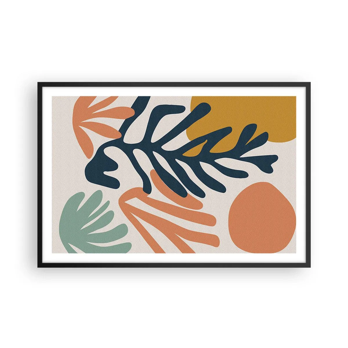 Poster in een zwarte lijst - Koraalzeeën - 91x61 cm