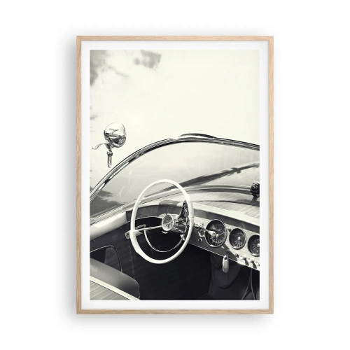 Een poster in een licht eiken lijst - Weer voor de rijken - 70x100 cm