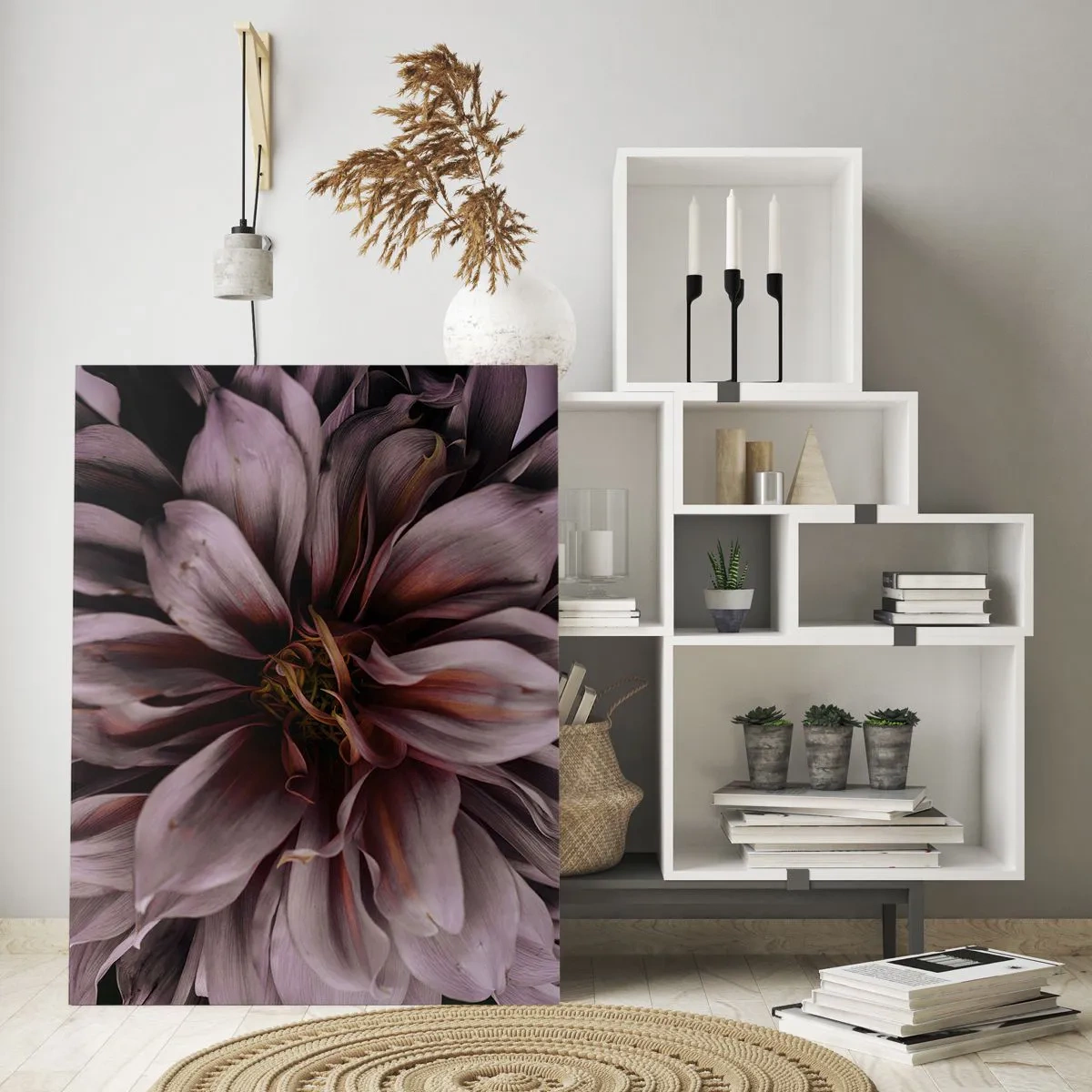 Schilderen op glas - Een bloemenhart - 50x70 cm