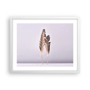 Poster in een witte lijst - Tegen het niets - 50x40 cm