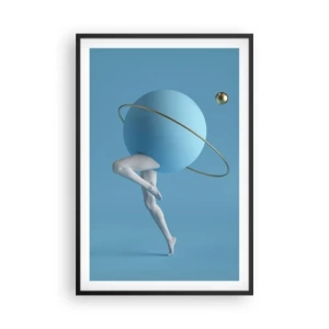 Poster in een zwarte lijst - En de planeten zijn gek geworden - 61x91 cm
