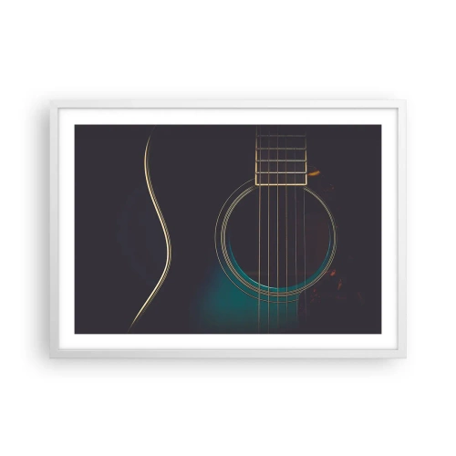 Poster in een witte lijst - Nog even voordat het klinkt - 70x50 cm