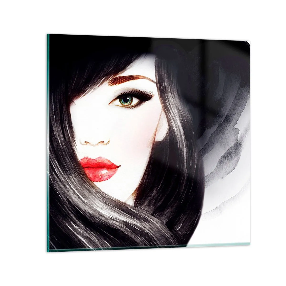 Schilderen op glas - Saffier look - 70x70 cm