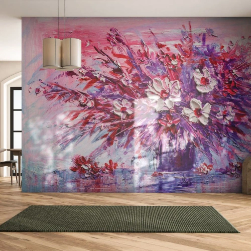 Zelfklevend Fotobehang Deluxe Sticker - Onschuld en passie - Bloemen, Boeket bloemen, Tuin - 250x175 cm