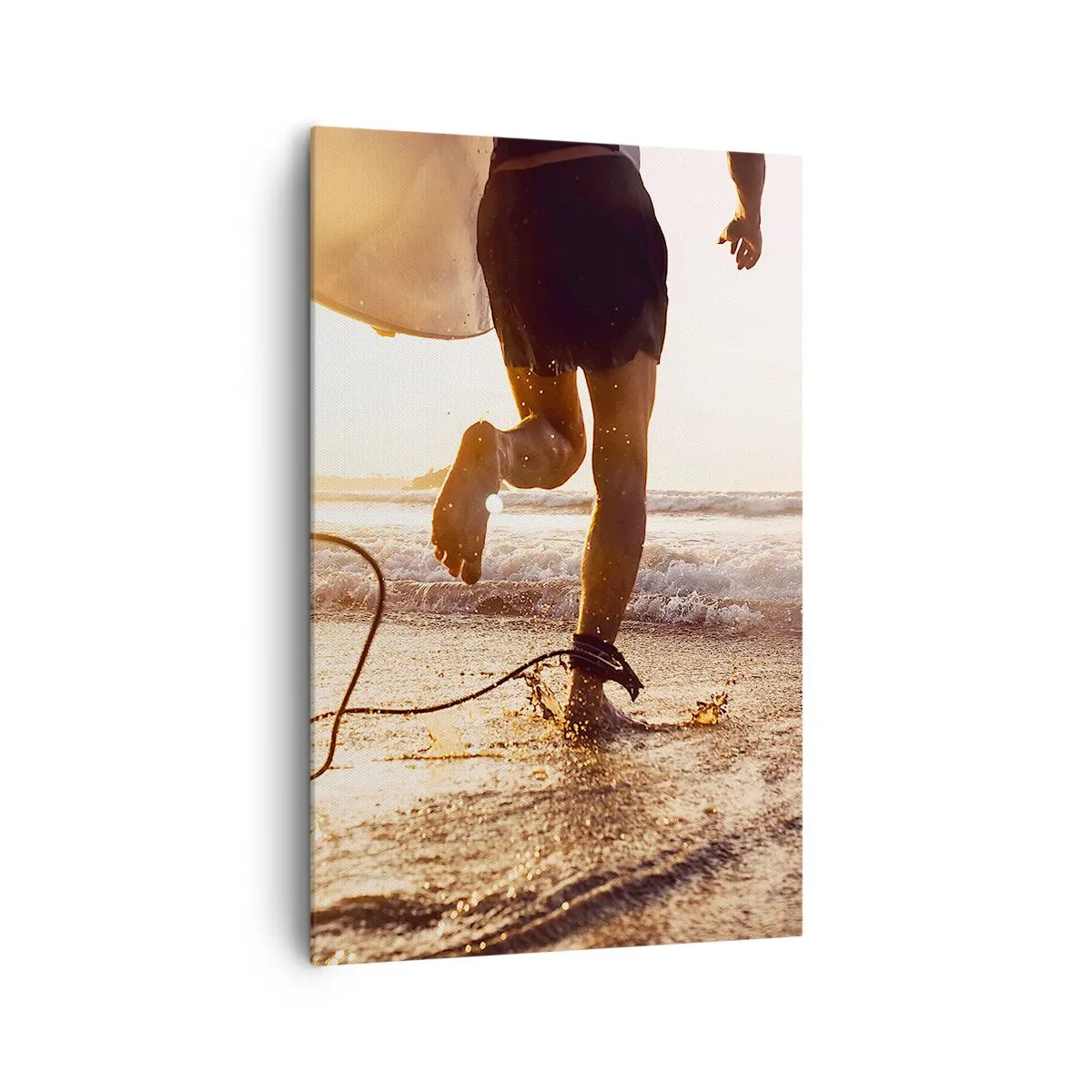Schilderen op canvas - Om de golf te ontmoeten - 80x120 cm