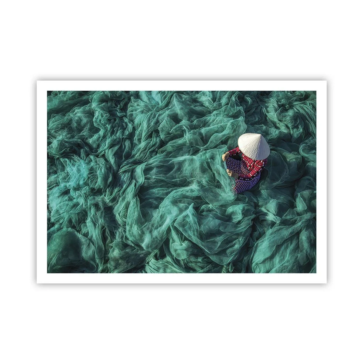 Poster - In een zee van netten - 100x70 cm