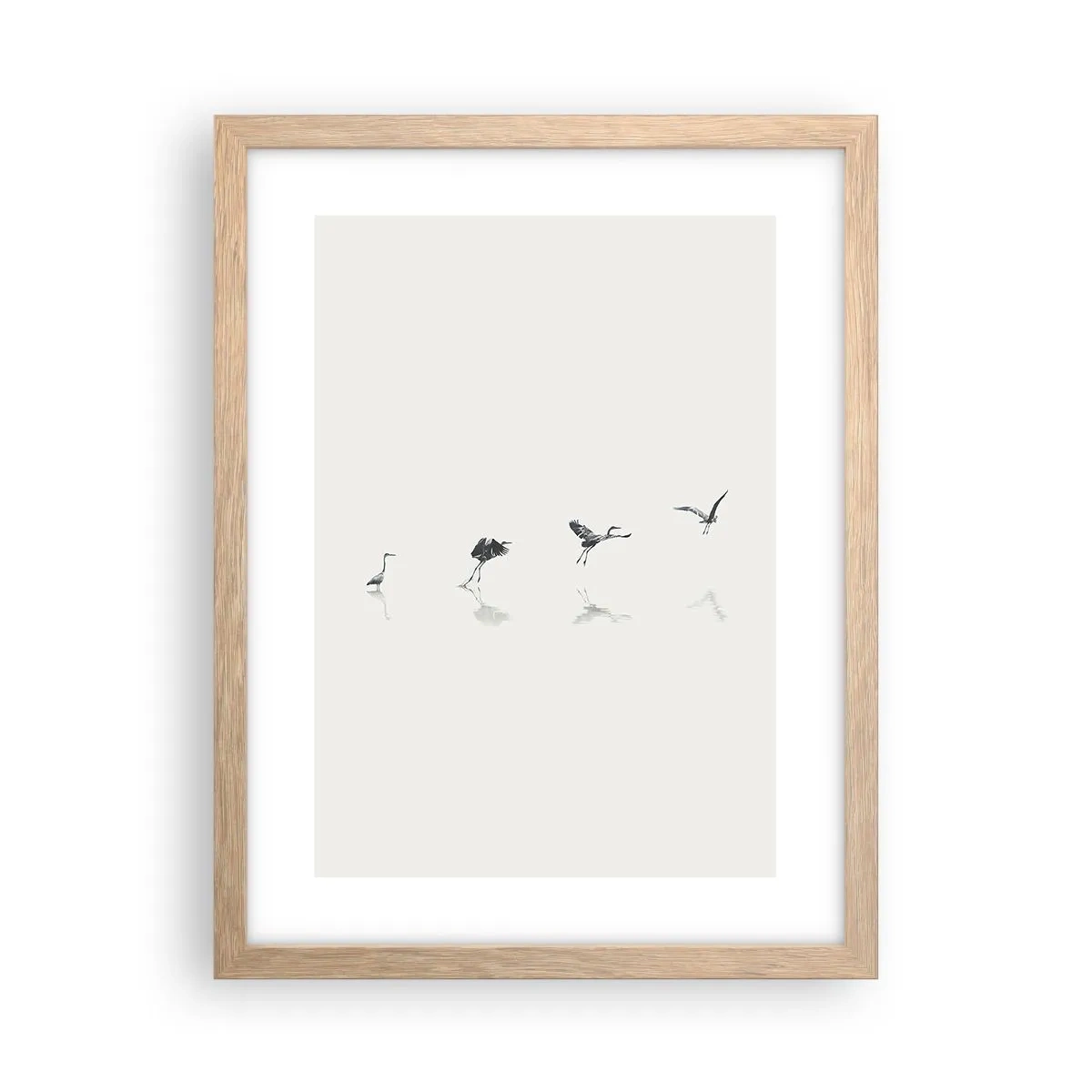 Een poster in een licht eiken lijst - Vier eenvoudige stappen - 30x40 cm