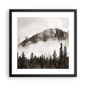 Poster in een zwarte lijst - Granieten liniaal - 40x40 cm