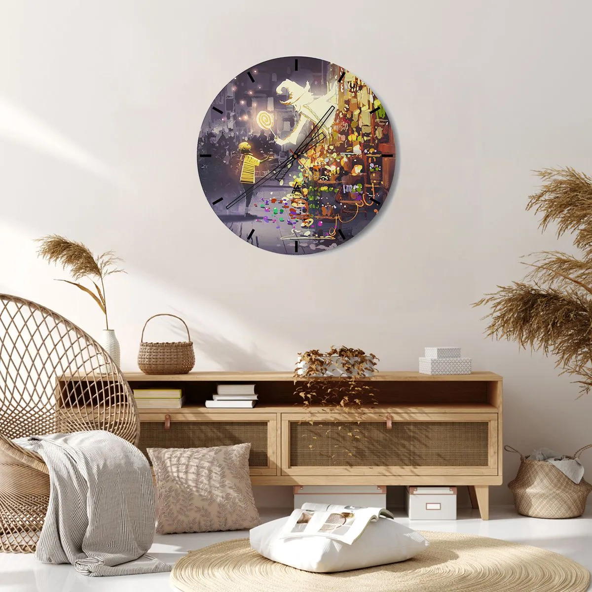 Wandklok - Klok - Tovenarij bestaat wel - 40x40 cm