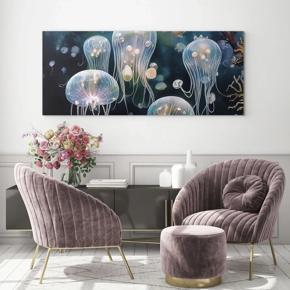 Schilderen op glas - Ondferwaterbal - 160x50 cm