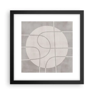 Poster in een zwarte lijst - Rond en rechtdoor - 30x30 cm