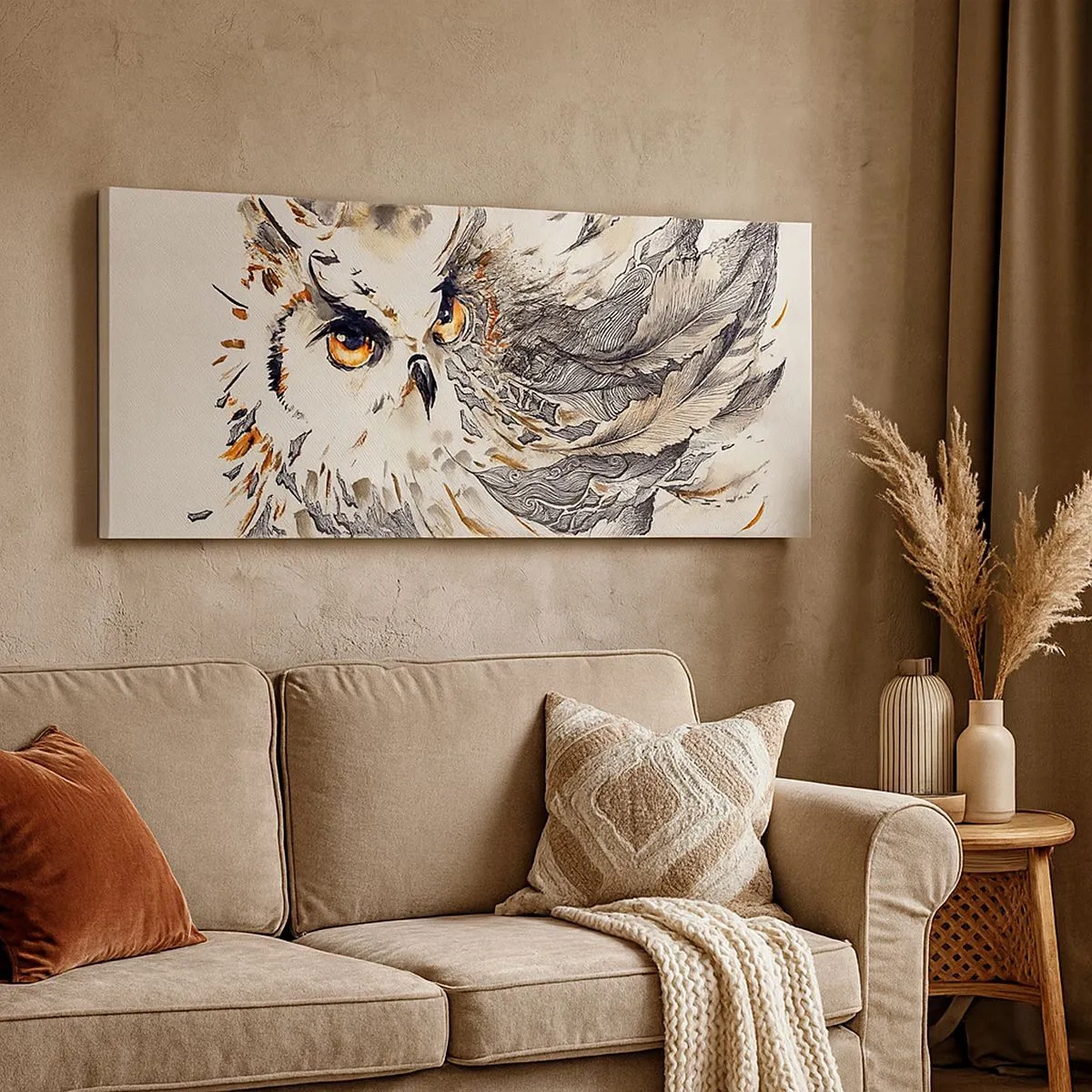 Schilderen op canvas - Ze kwam uit de wereld van magie - 100x40 cm