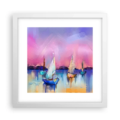 Poster in een witte lijst - Richting: breed water - 30x30 cm