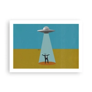 Poster - Een nauwe ontmoeting - 70x50 cm