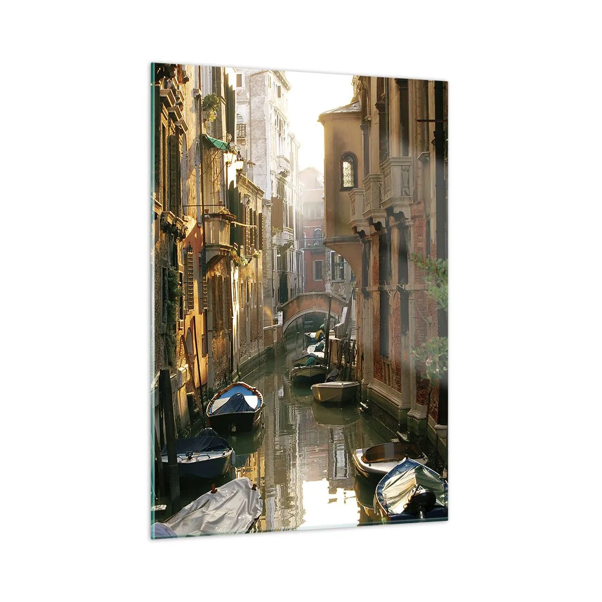 Schilderen op glas - In een Venetiaans steegje - 50x70 cm