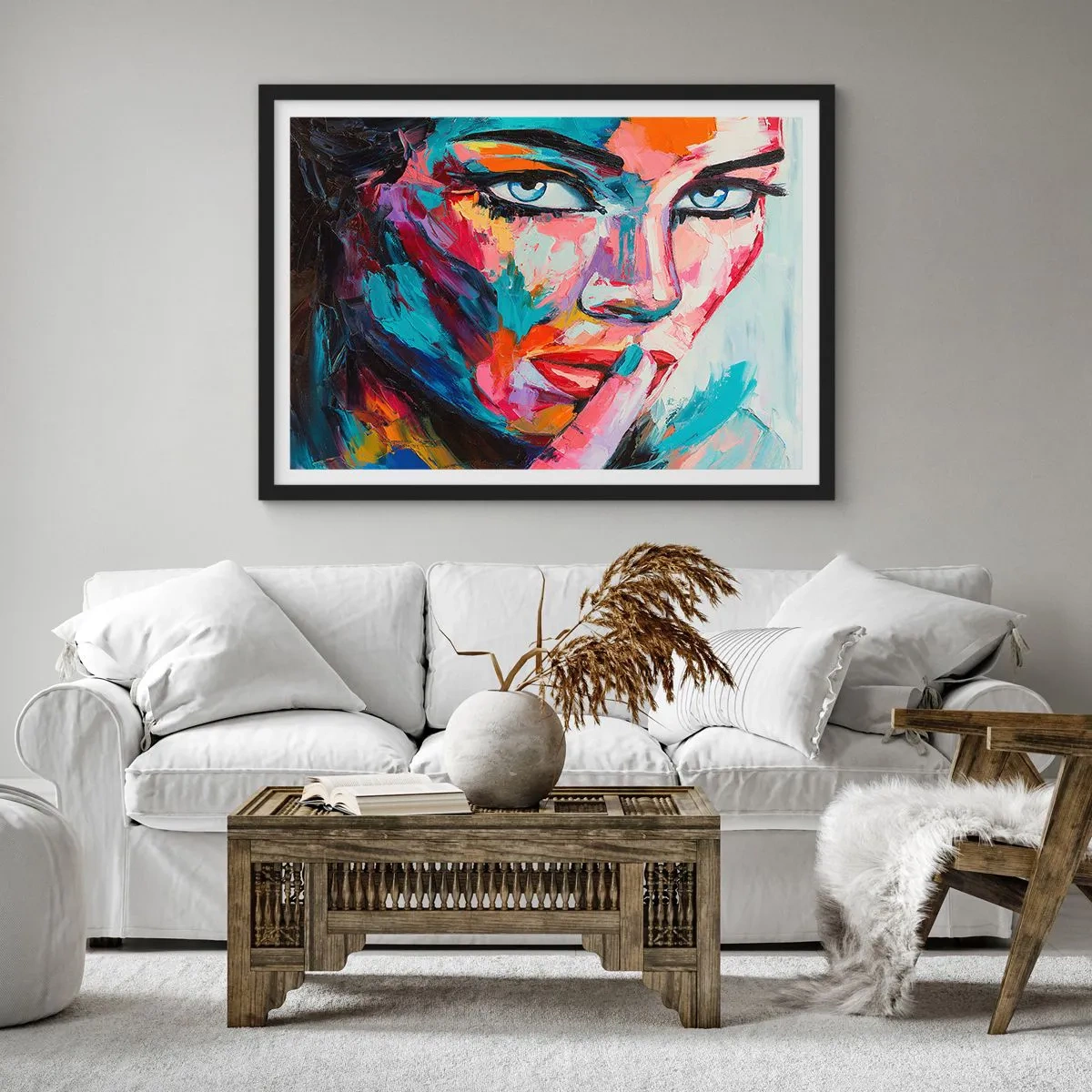 Poster in een zwarte lijst - Ons eerste geheim - 100x70 cm