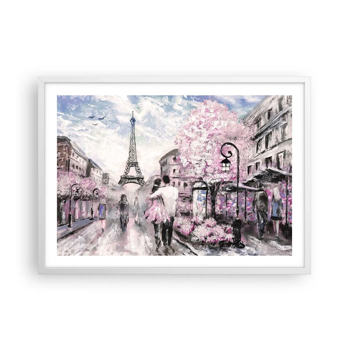 Poster in een witte lijst - Hoe verliefd te worden is alleen in ... - 70x50 cm