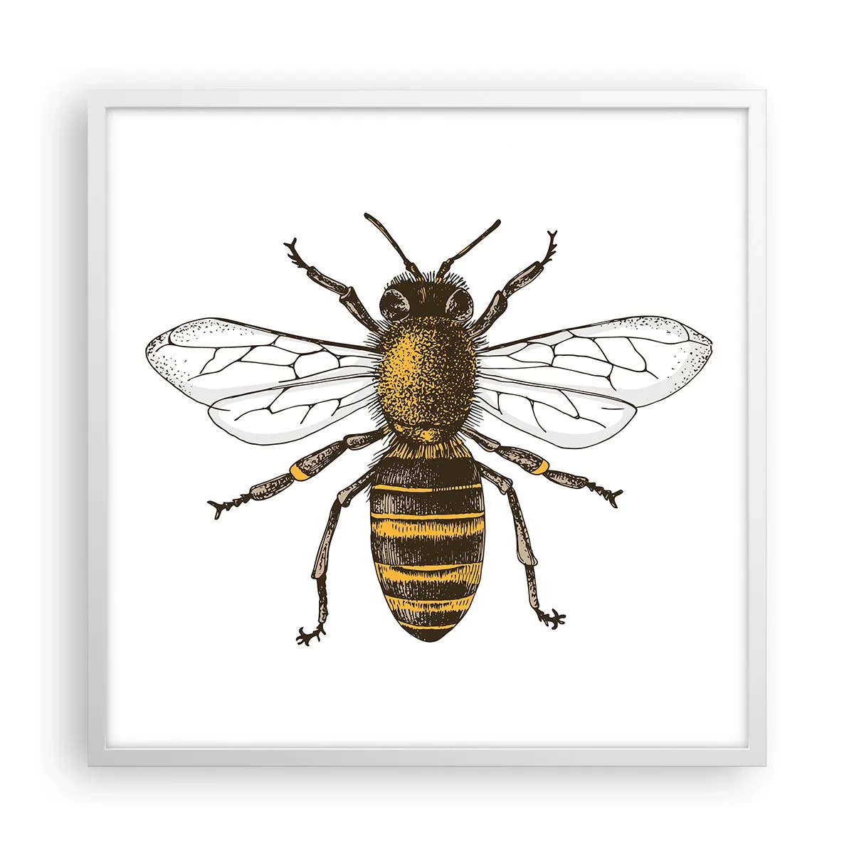 Poster in een witte lijst - Mooi en goed - 60x60 cm
