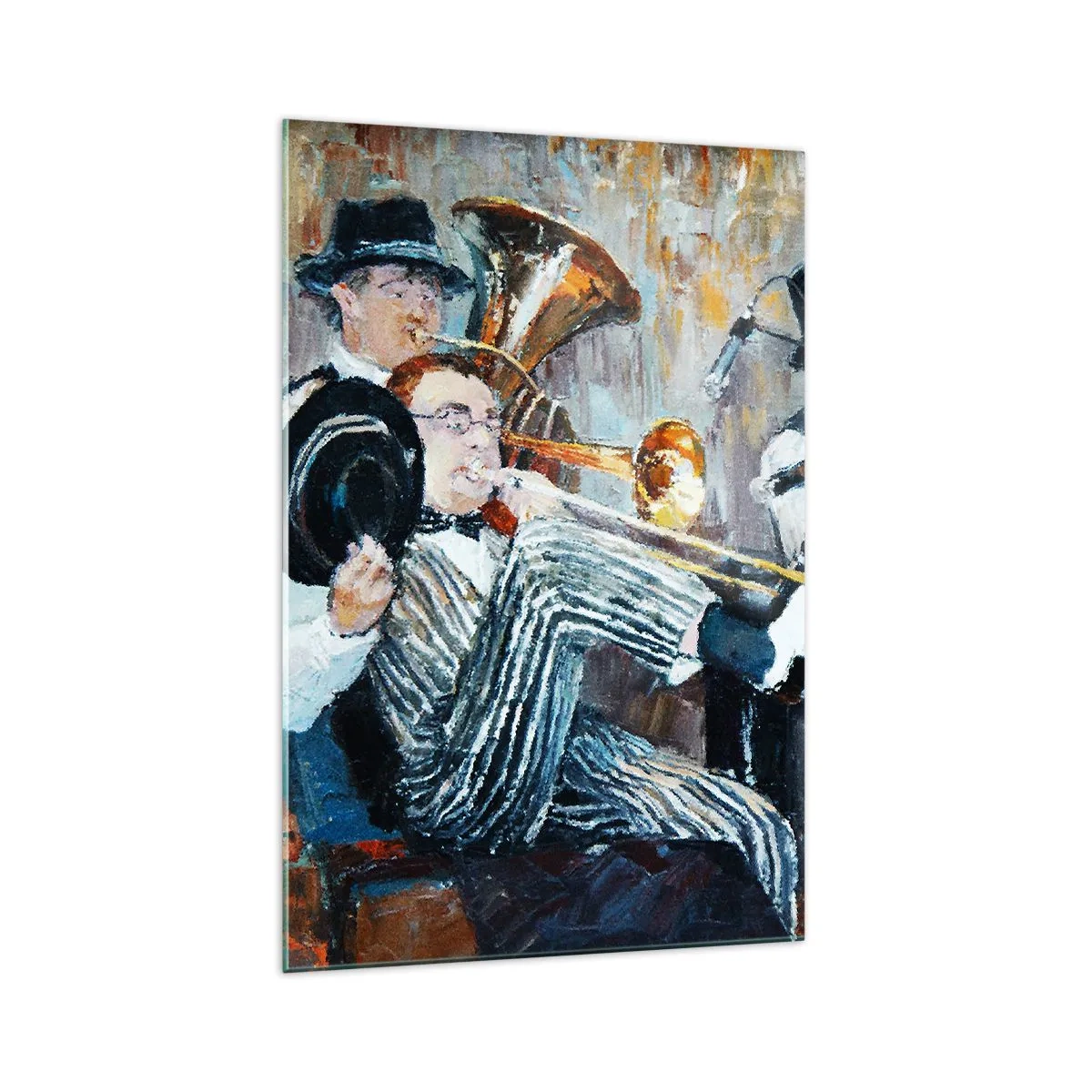 Schilderen op glas - Al die jazz - 70x100 cm