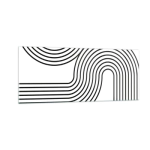 Schilderen op glas - In de bocht - 100x40 cm