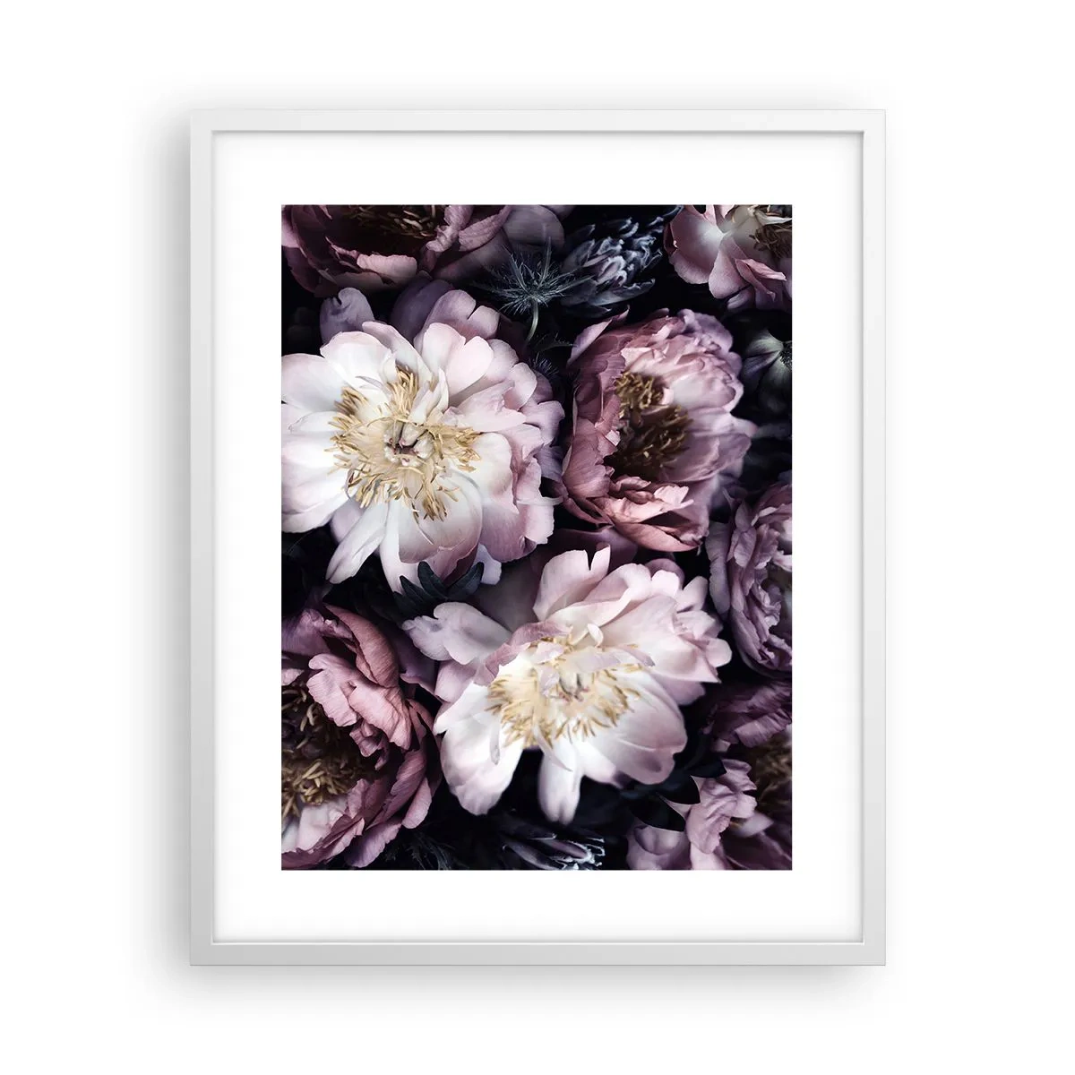 Poster in een witte lijst - Boeket ouderwets - 40x50 cm