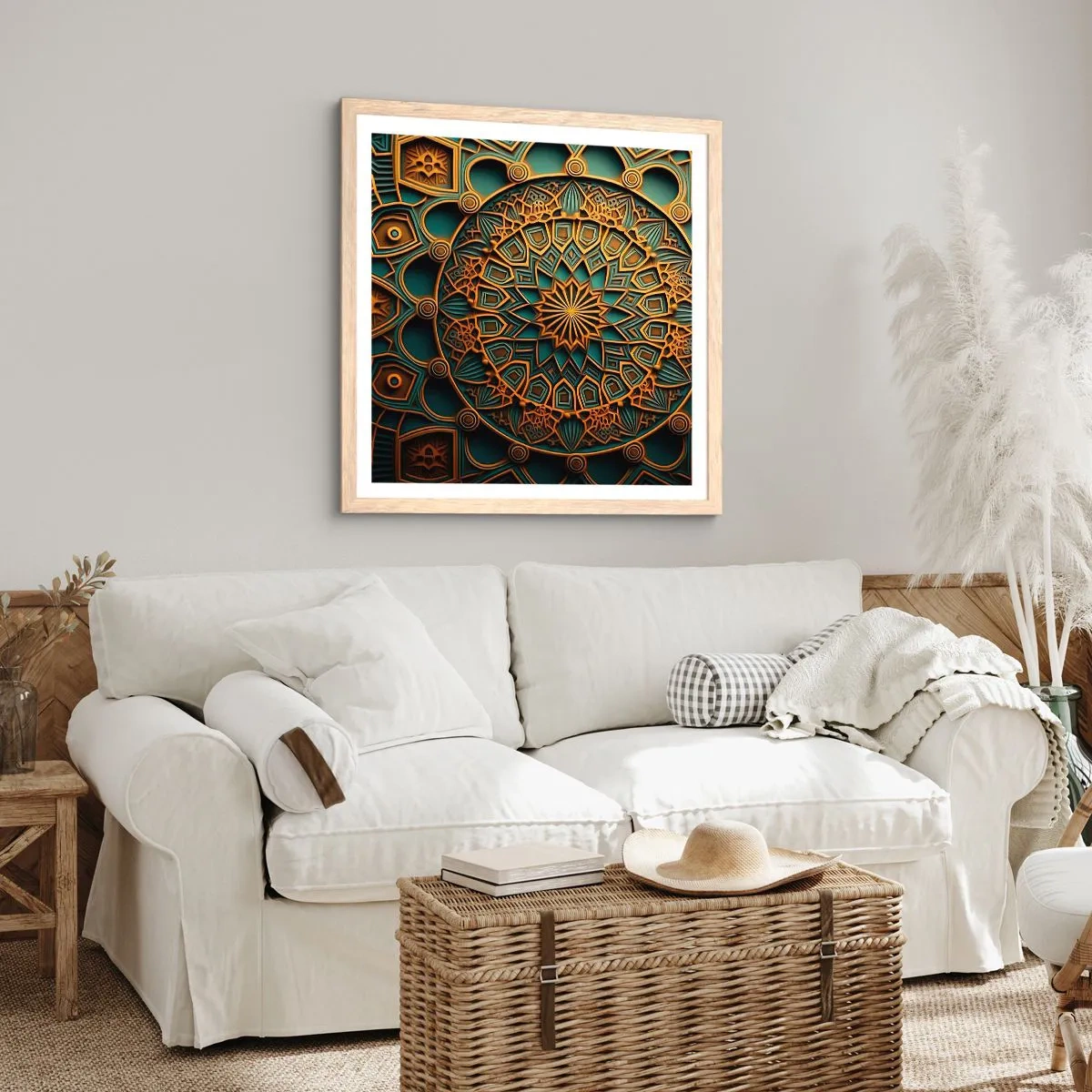 Een poster in een licht eiken lijst - In Arabische sfeer - 50x50 cm